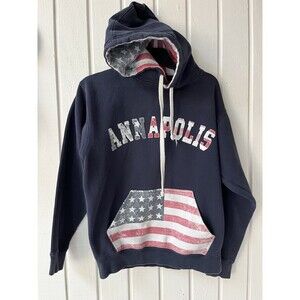 Annapolis Blue Flag Hoodie - Size S ? Tag Missing See Pics & Description